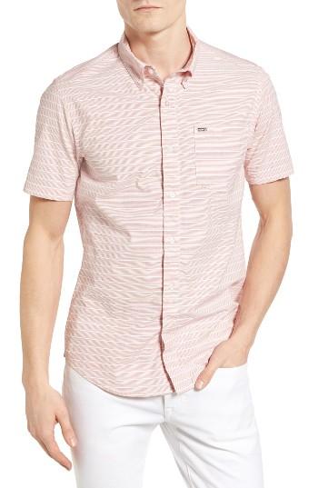 Men's Hurley Riser Striped Woven Shirt - Red