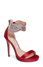 Women's Nina Fayth Jeweled Ankle Cuff Sandal .5 M - Red