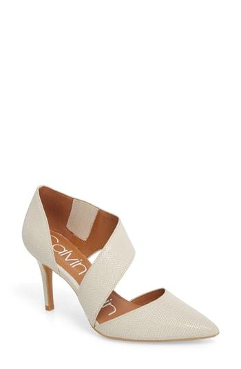 Women's Calvin Klein 'gella' Pointy Toe Pump M - White