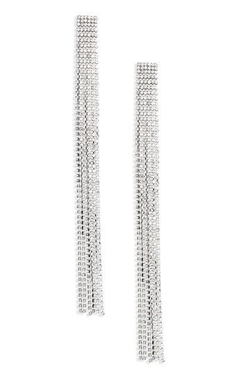 Women's Topshop Long Crystal Tassel Earrings