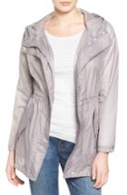 Women's Andrew Marc Teri Translucent Rain Jacket - Grey