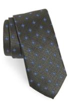 Men's Eton Medallion Silk Tie, Size - Black