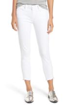 Women's Paige Verdugo Slanted Crop Skinny Jeans - White