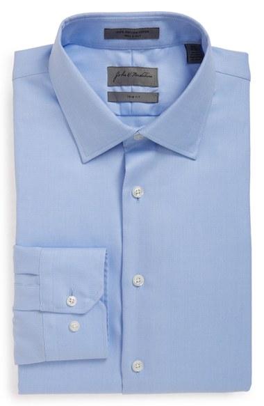 Men's John W. Nordstrom Trim Fit Dress Shirt .5 32/33 - Blue