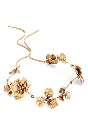 Twigs & Honey Wavy Gilded Antique Flower Headband