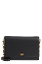 Tory Burch Georgia Pebble Leather Shoulder Bag - Black