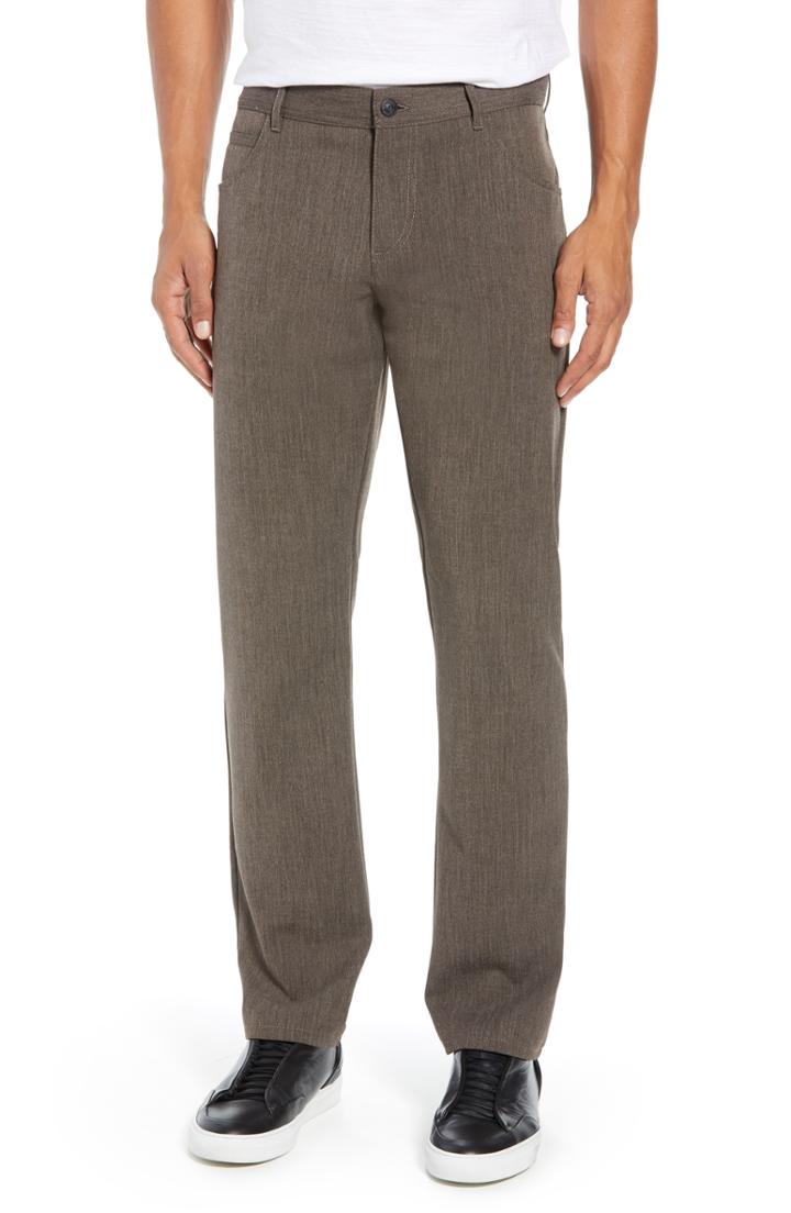 Men's Alberto Ceramica Stone Straight Fit Pants X 32 - Brown