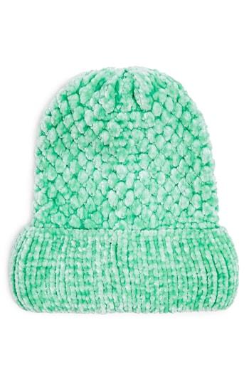 Women's Topshop Chenille Beanie Hat - Green