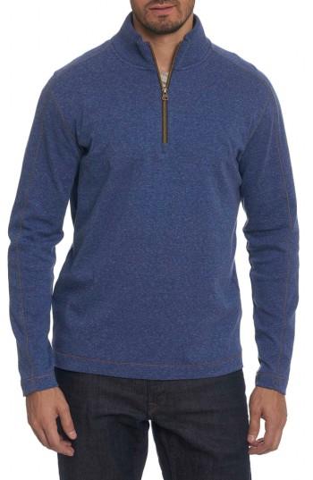 Men's Robert Graham 'elia' Regular Fit Quarter Zip Pullover, Size - Blue