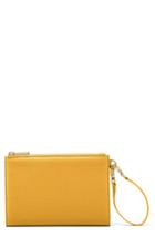 Women's Dagne Dover Signature Essentials Coated Canvas Clutch/wallet - Yellow