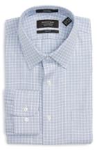 Men's Nordstrom Men's Shop Trim Fit Non-iron Check Dress Shirt 34/35 - Blue