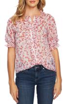 Women's Cece Heirloom Floret Ruffle Detail Top - Ivory