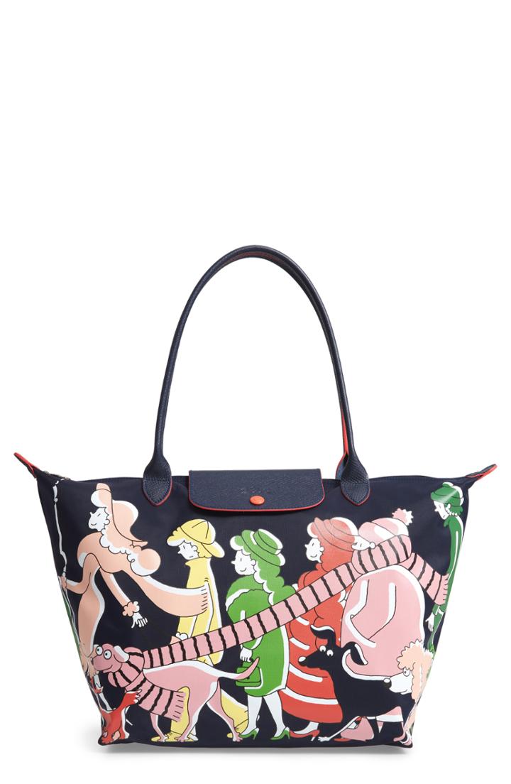 Longchamp Le Pliage Illustration Shoulder Bag - Blue