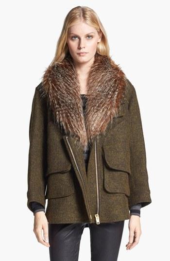 Smythe Faux Fur Collar Jacket