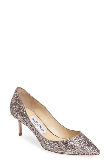 Women's Jimmy Choo 'romy' Pointy Toe Pump .5us / 38.5eu - Metallic