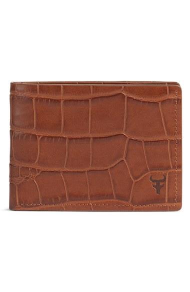 Men's Trask 'jackson' Super Slim Leather Wallet - Brown