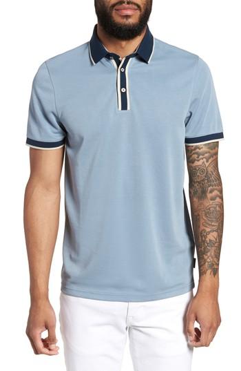 Men's Ted Baker London Howl Trim Fit Polo Shirt (s) - Blue