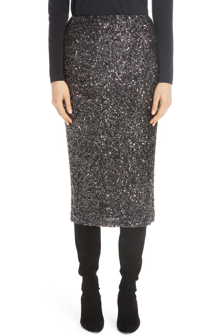 Women's Lafayette 148 New York Casey Sequin Midi Skirt