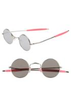 Women's Spitfire Chemistry 42mm Round Mirrored Sunglasses - Silver/ Silver Mirror