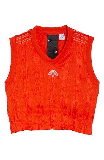 Women's Adidas By Alexander Wang Jersey Crop Top - Red