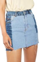 Women's Topshop Colorblock Denim Miniskirt