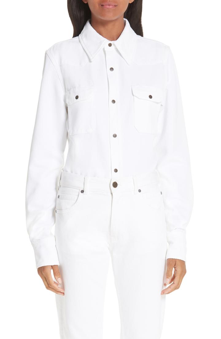 Women's Calvin Klein 205w39nyc Denim Shirt - White