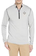 Men's Cutter & Buck New Orleans Saints - Meridian Half Zip Pullover - Black