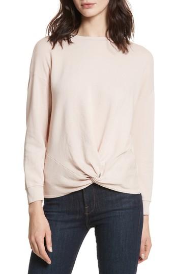 Women's Joie Nazani Twist Front Sweatshirt - Pink