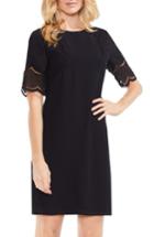 Women's Vince Camuto Embroidered Shift Dress - Black