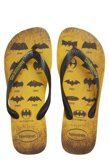 Men's Havaianas Batman Flip Flop /8 M - Yellow