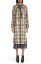 Women's Burberry Calderbrook Scribble Check Car Coat Us / 34 It - Brown