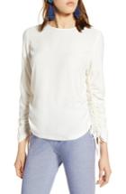 Women's Halogen Cinched Sleeve Blouse - Ivory