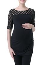 Women's Kimi And Kai 'gisele' Dot Mesh Maternity Top
