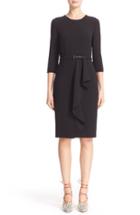 Women's Max Mara Biacco Ruffle Wool Crepe Dress