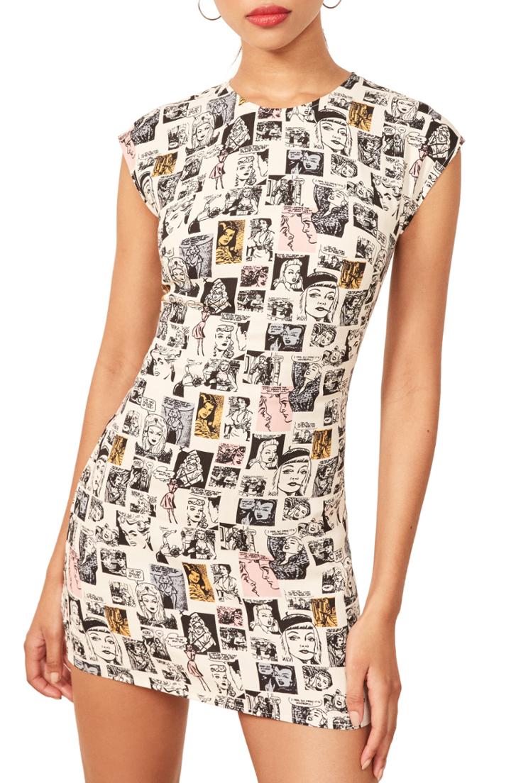 Women's Reformation Lilah Back Keyhole Body-con Minidress - White