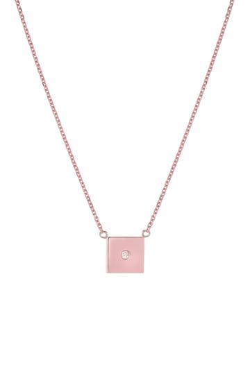 Women's Mini Mini Jewels Forever Collection - Square Diamond Pendant Necklace