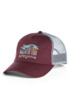 Women's Patagonia Fitz Roy Boulders Layback Trucker Hat - Purple