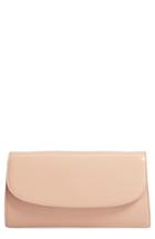 Nordstrom Leather Clutch - Beige