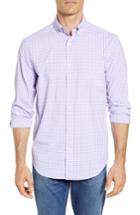 Men's Vineyard Vines Oyster Pond Slim Fit Plaid Sport Shirt - Purple