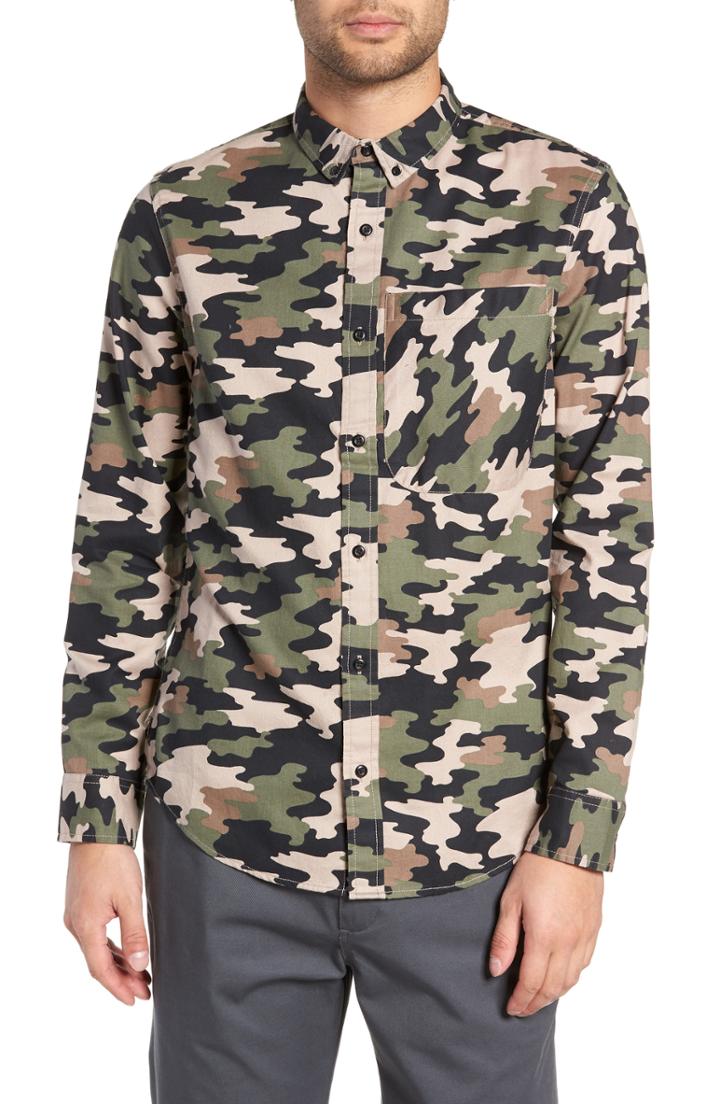 Men's The Rail Camo Flannel Shirt - Green