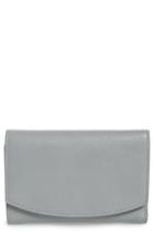 Women's Skagen Compact Leather Flap Wallet - Grey