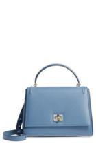 Serapian Milano Elena Leather Top Handle Satchel - Blue