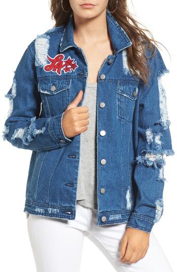 Women's Bp. Squad Ripped Denim Jacket