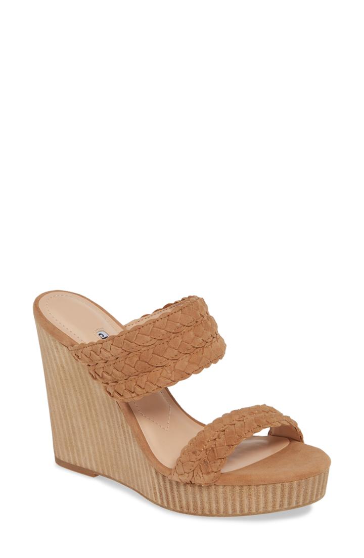 Women's Charles David Tifa Wedge Slide Sandal .5 M - Beige