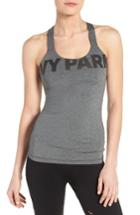 Women's Ivy Park Logo Mesh Inset Tank - Grey