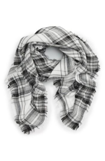 Women's Nyc Underground Plaid Square Scarf