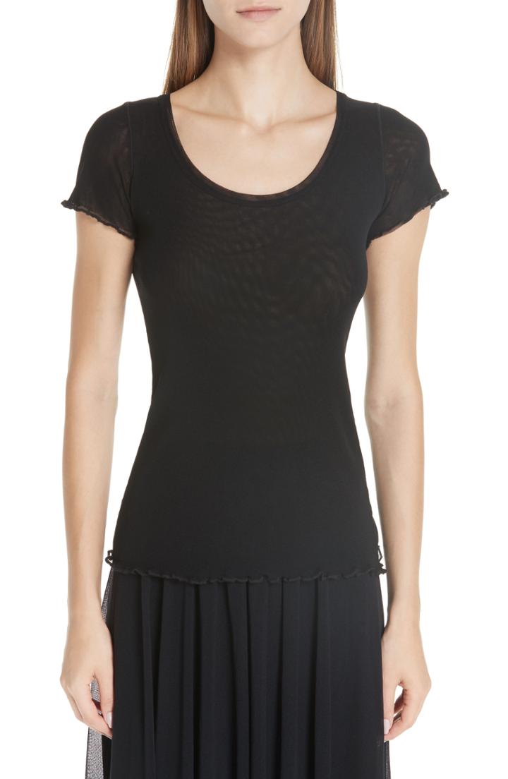 Women's Fuzzi Tulle Tee - Black