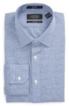 Men's Nordstrom Men's Shop Trim Fit Check Dress Shirt 36/37 - Blue