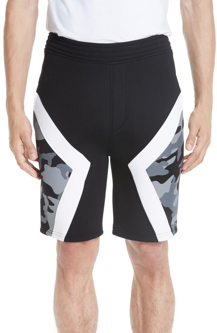 Men's Neil Barrett Two-tone Military Shorts