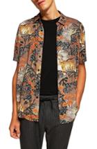 Men's Topman Suburb Tiger Print Shirt